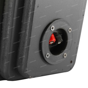 Короб стелс для сабвуфера на Lada Vesta седан (10", версия 2, в левое крыло, черный)